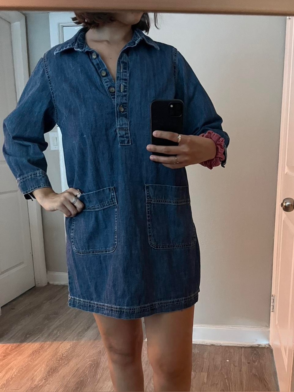 Old Navy Jean Popover Shirt Dress